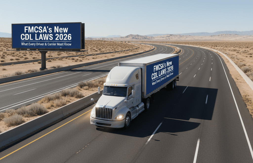 Overview of CDL laws 2026 showing updated commercial driver licensing rules and regulations